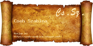 Cseh Szabina névjegykártya