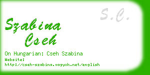 szabina cseh business card